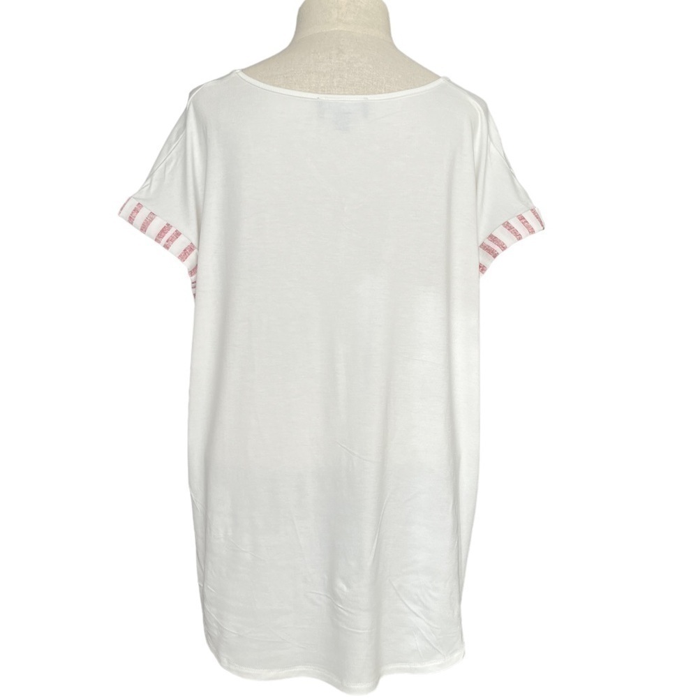 Fortune + Ivy Tie Front Mixed Material Top size X-Large. - Picture 3 of 9